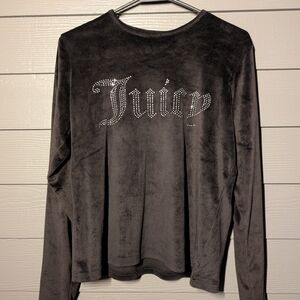 Y2K Vintage Velour Long Sleeve Top By Juicy Couture